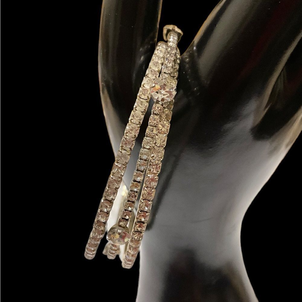 Set of 3 rhinestone bracelets - Picture 4 of 4